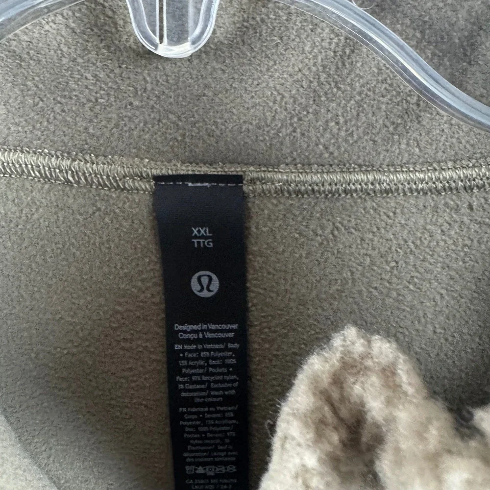 Lululemon High Pile Fleece Vest XXL Fawn Beige LM3FAQS Relaxed Fit New